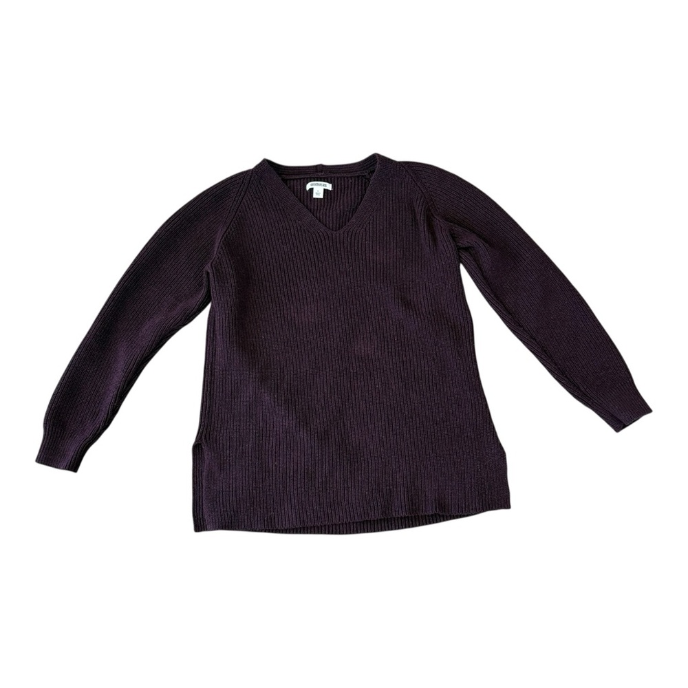Goodthreads Women's Purple Sweater Size Large V-Neck Long Sleeve Pullover